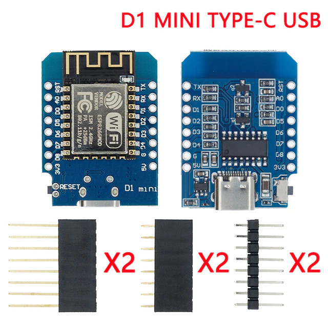 Wemos D1 Mini V4.0.0 ESP8266 Development Board - Type-C USB WiFi Module